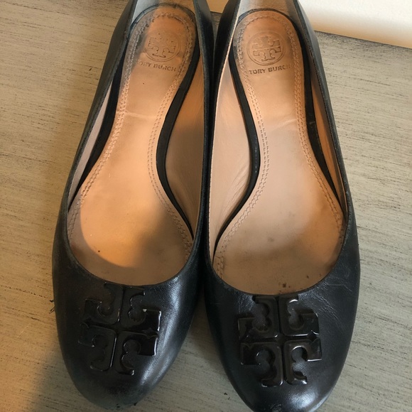 Tory Burch Shoes - Tory Burch Black Leather flats - Size 7.5